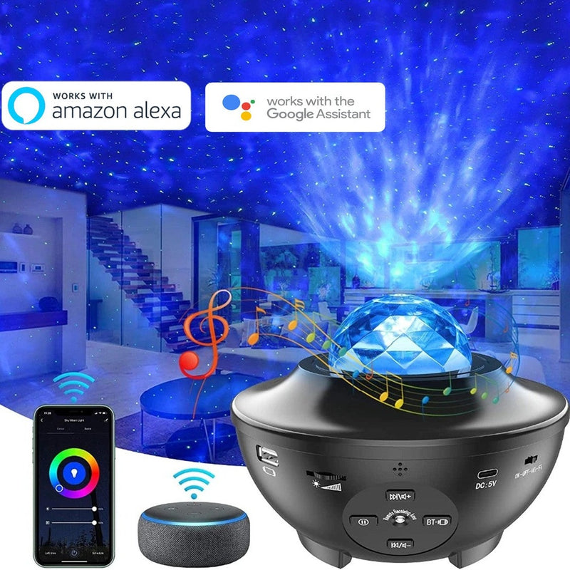 Galaxy Projektor 2.0 (Kompatibel mit Alexa und Google Assistant) –  Freelastics